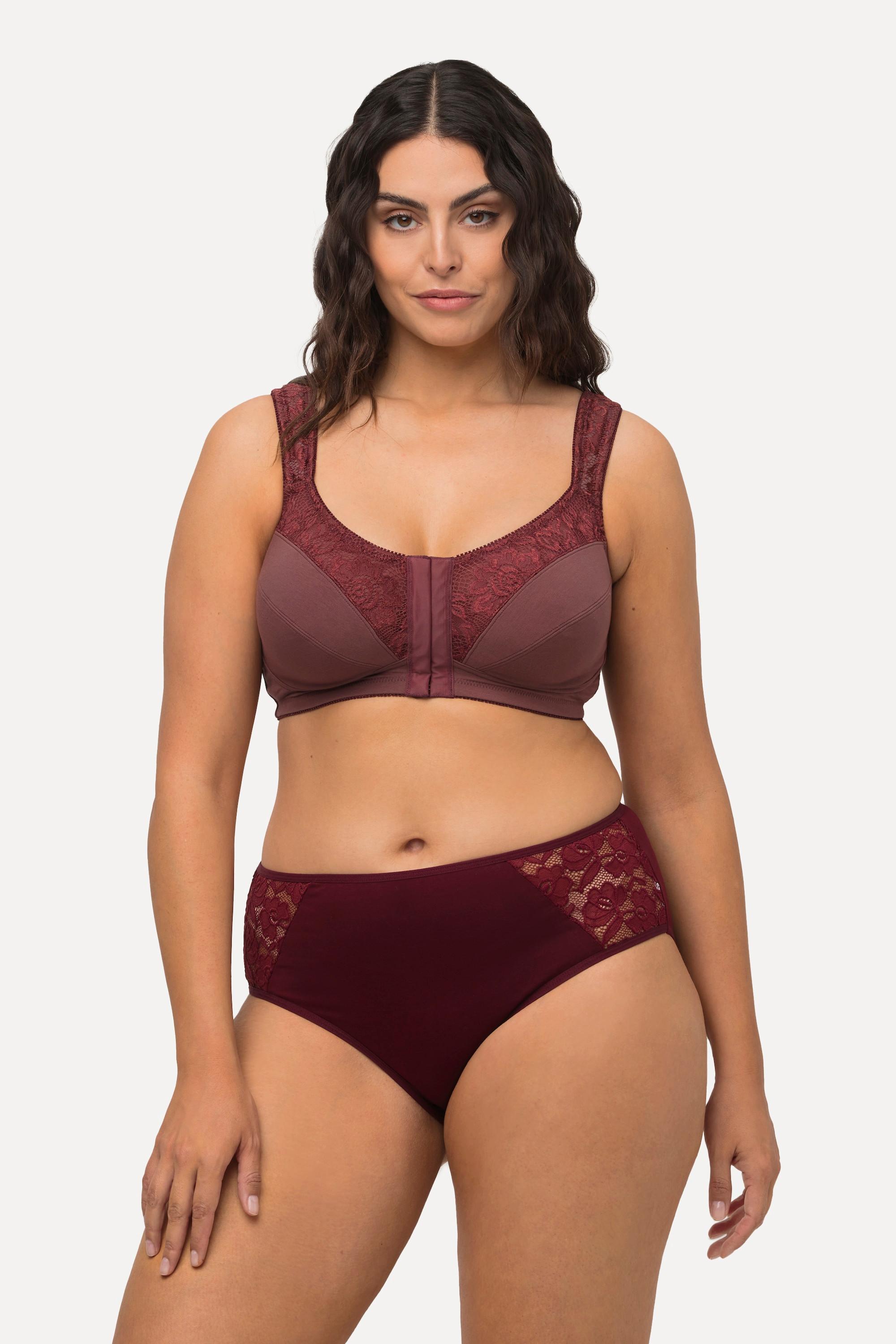 Ulla Popken  Soutien-gorge de maintien, sans armatures, fermé à l'avant, bonnet C - D 