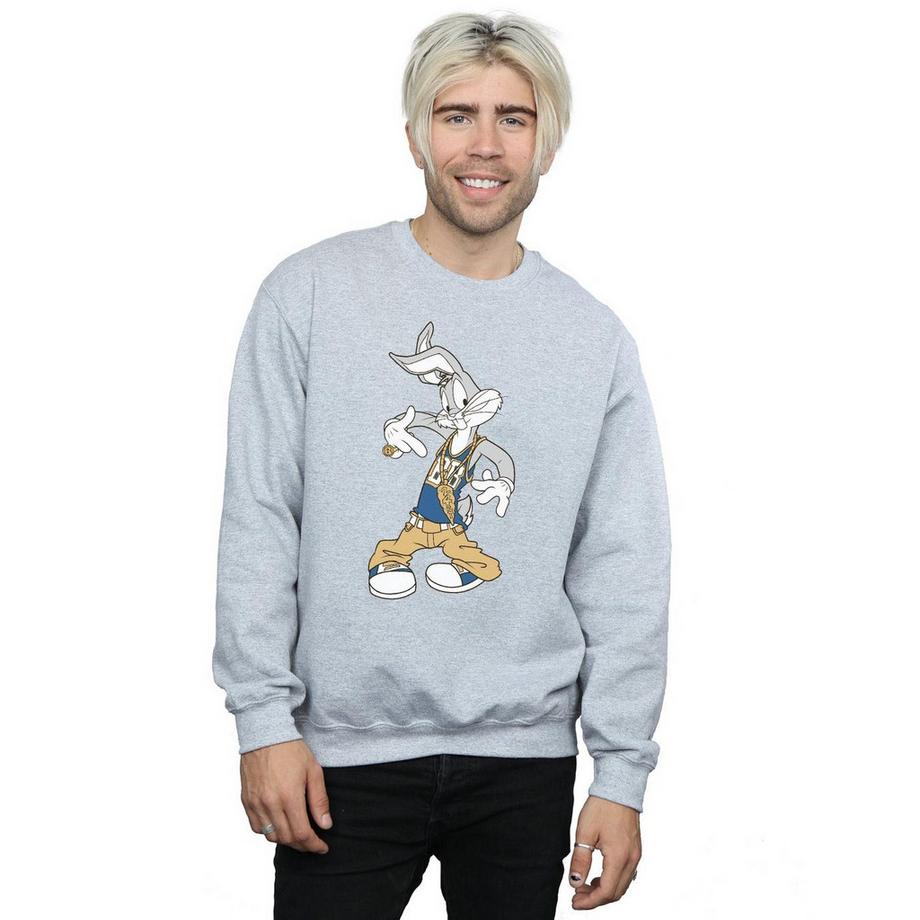 LOONEY TUNES Bugs Bunny Rapper Sweatshirt Col Rond  
