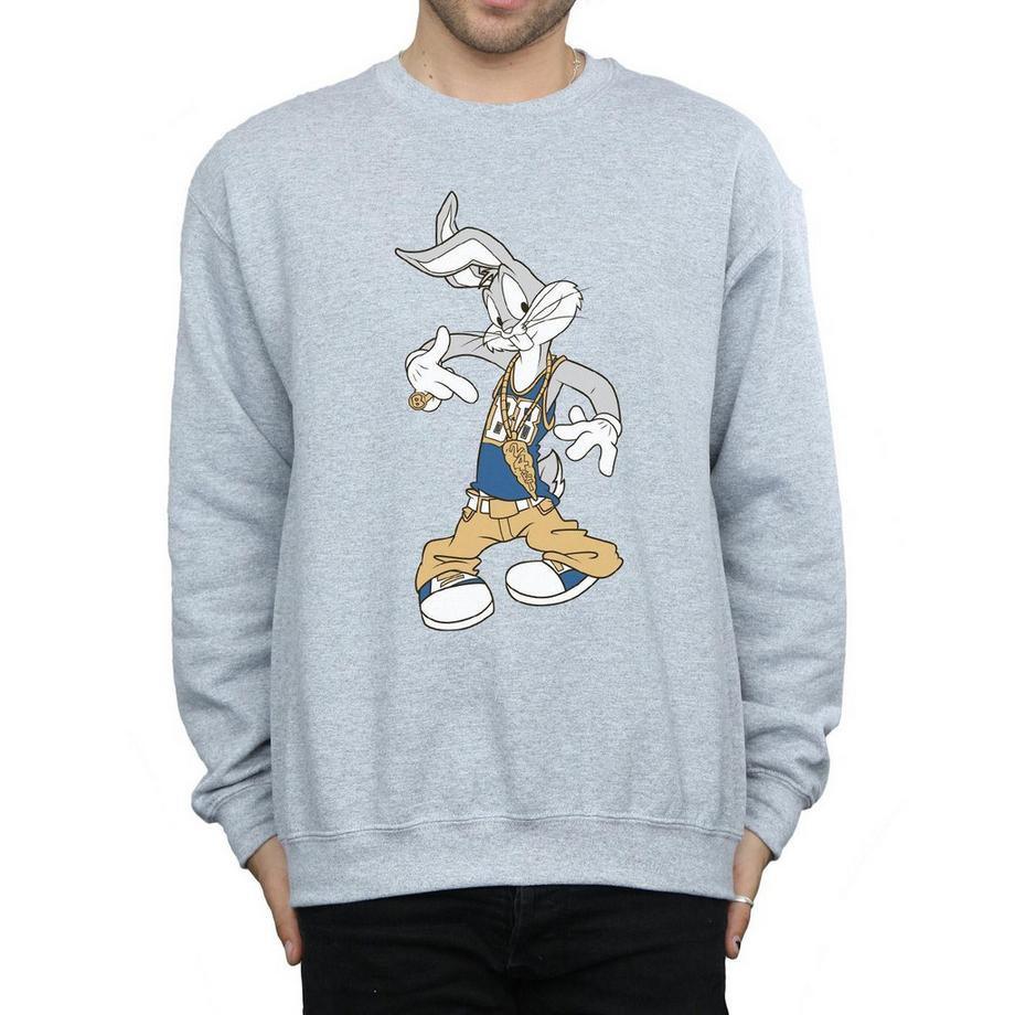 LOONEY TUNES Bugs Bunny Rapper Sweatshirt Col Rond  