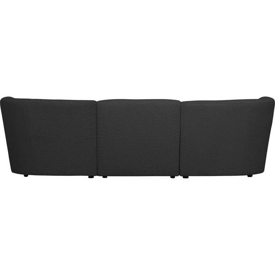 mutoni Sofa Coco 3-Sitzer Bouclé dunkelgrau 227  