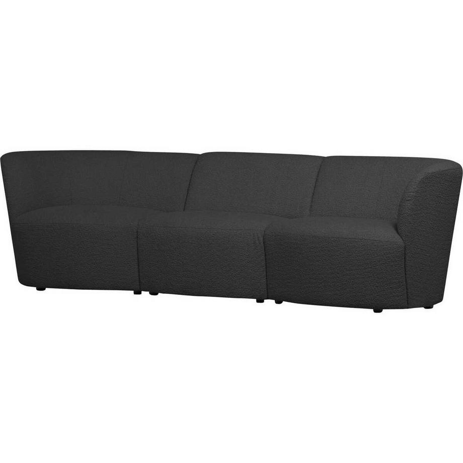 mutoni Sofa Coco 3-Sitzer Bouclé dunkelgrau 227  