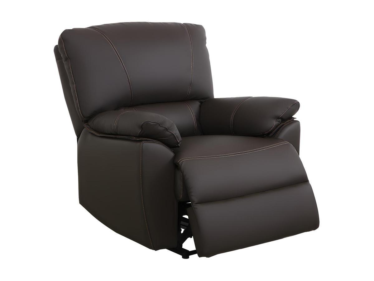 Vente-unique Fauteuil relax électrique en cuir MARCIS  