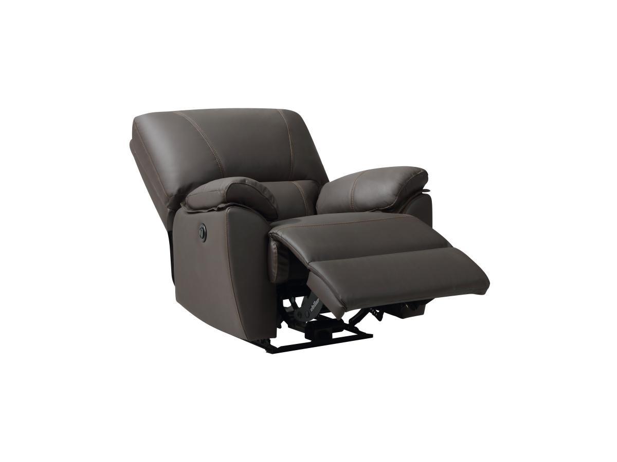 Vente-unique Fauteuil relax électrique en cuir MARCIS  