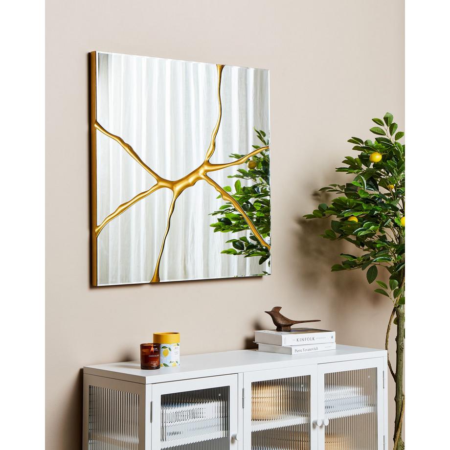 Beliani Wandspiegel aus MDF-Platte Industriell COOLE  