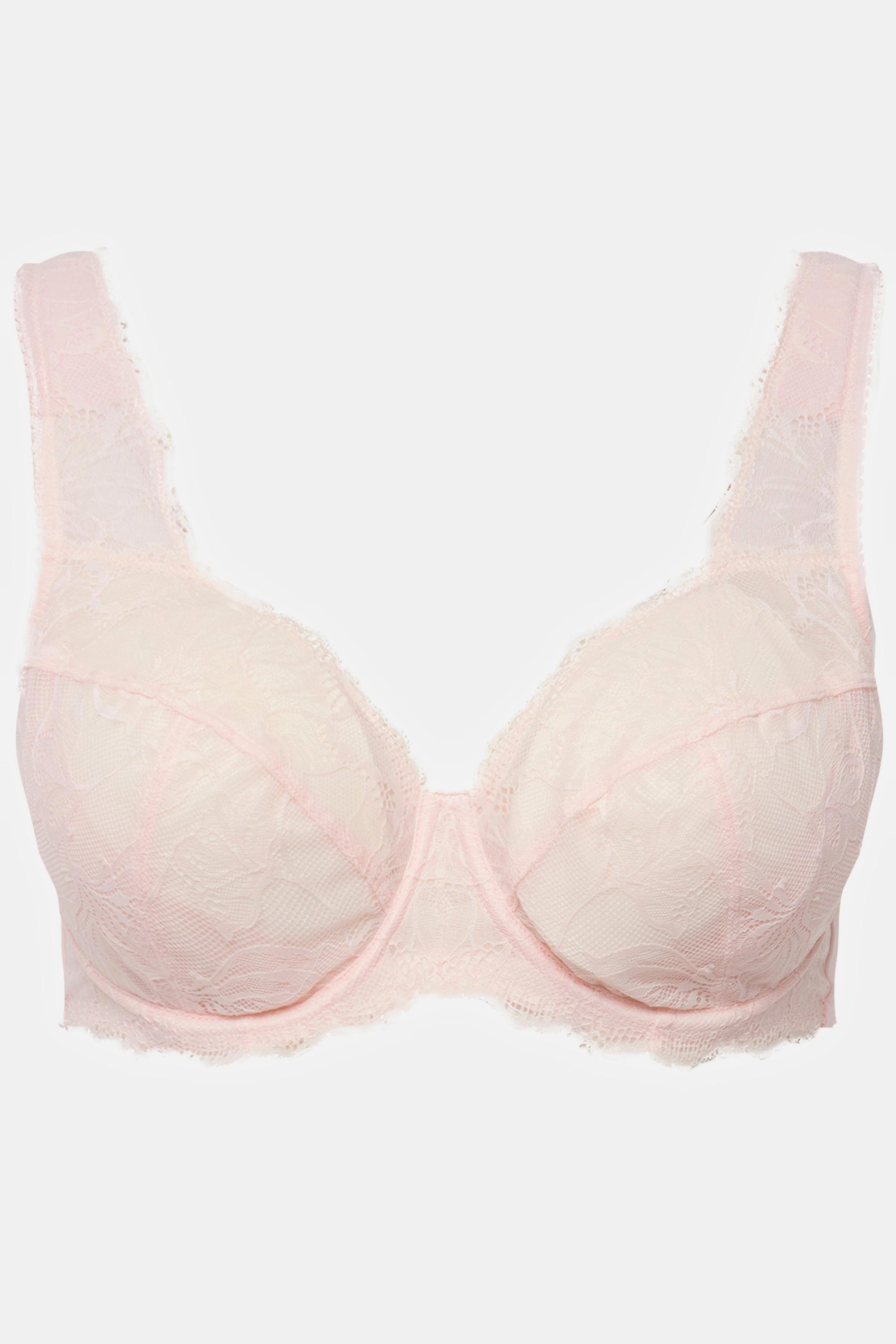 Ulla Popken  Soutien-gorge avec dentelle, armatures et bretelles larges - bonnets B-F 