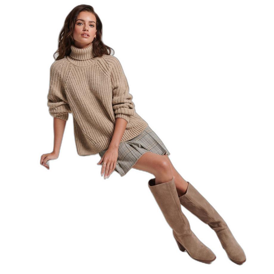 Superdry Weit geschnittener Rollkragen Pullover abgesteppt  