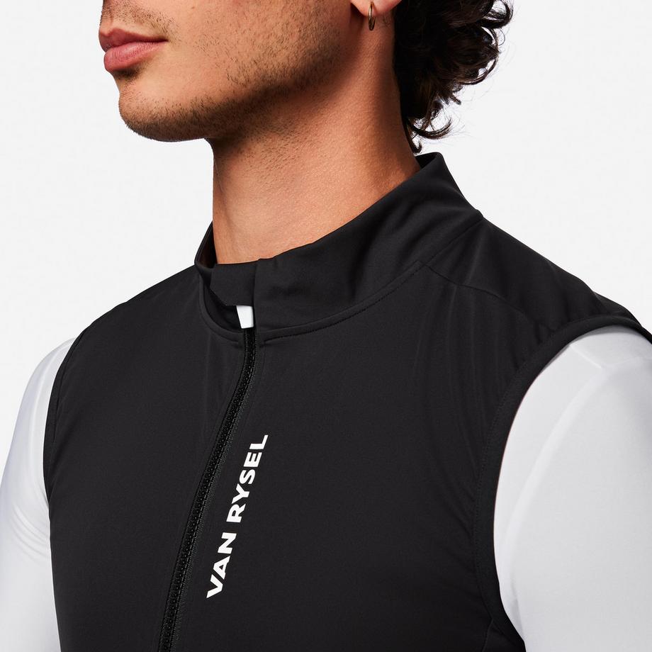 VAN RYSEL  Gilet coupe-vent de vélo de route homme, RCR noir 