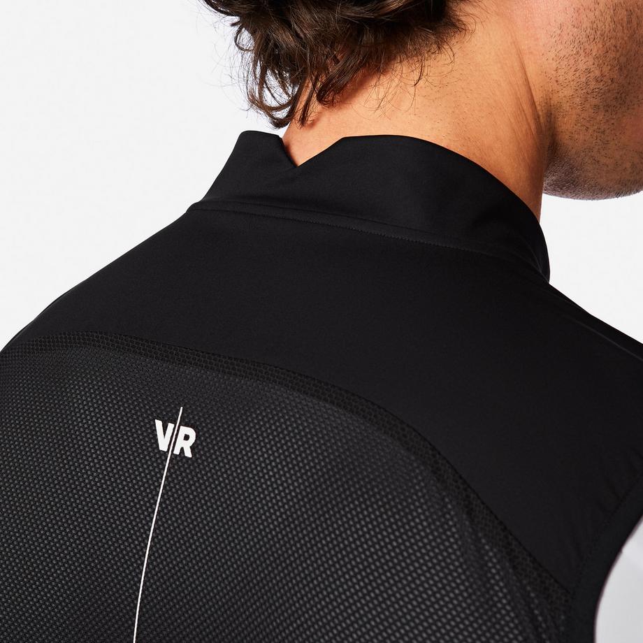 VAN RYSEL  Gilet coupe-vent de vélo de route homme, RCR noir 
