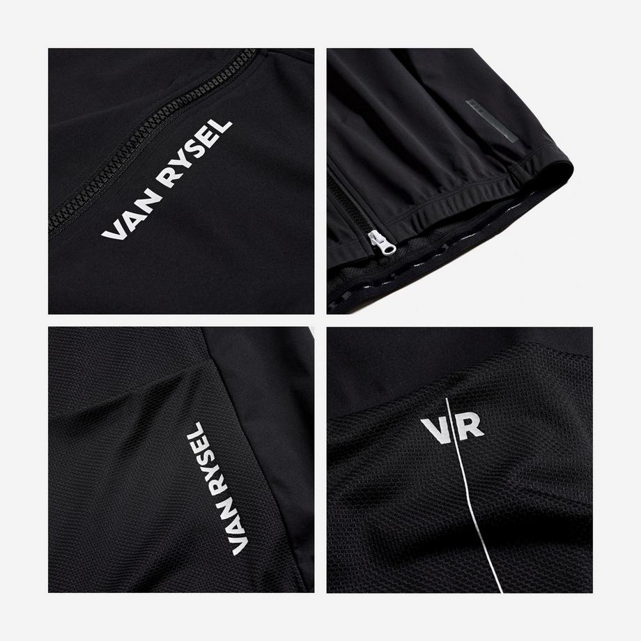 VAN RYSEL  Gilet coupe-vent de vélo de route homme, RCR noir 