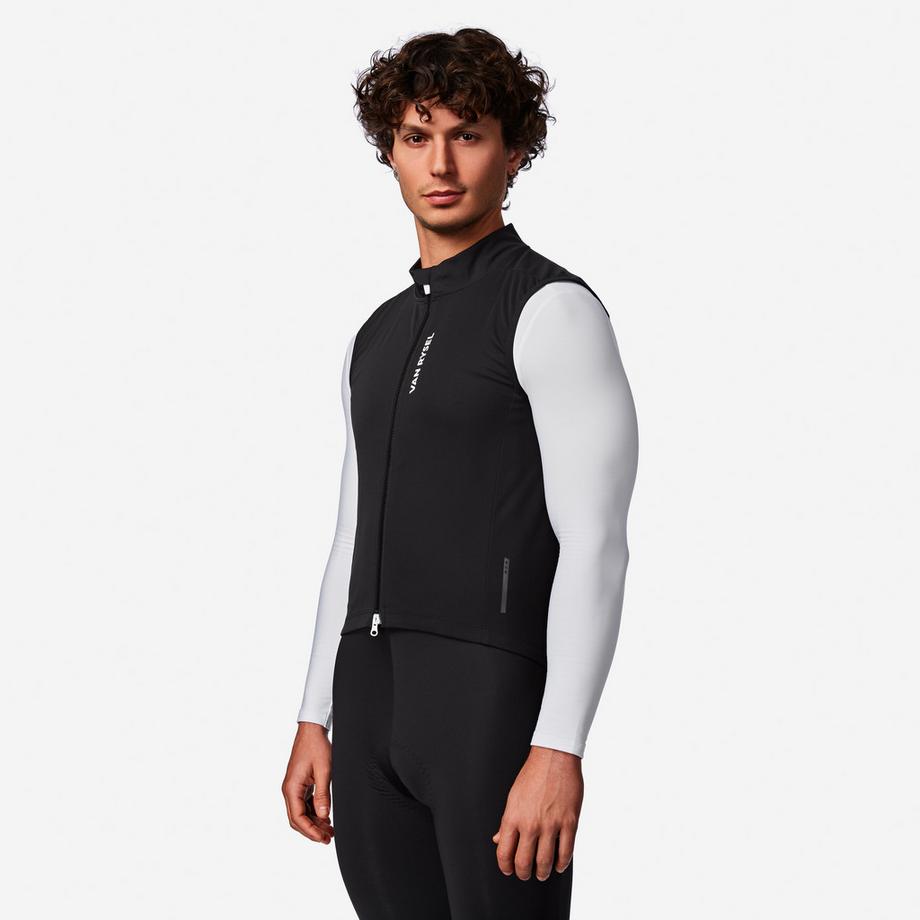 VAN RYSEL  Gilet coupe-vent de vélo de route homme, RCR noir 