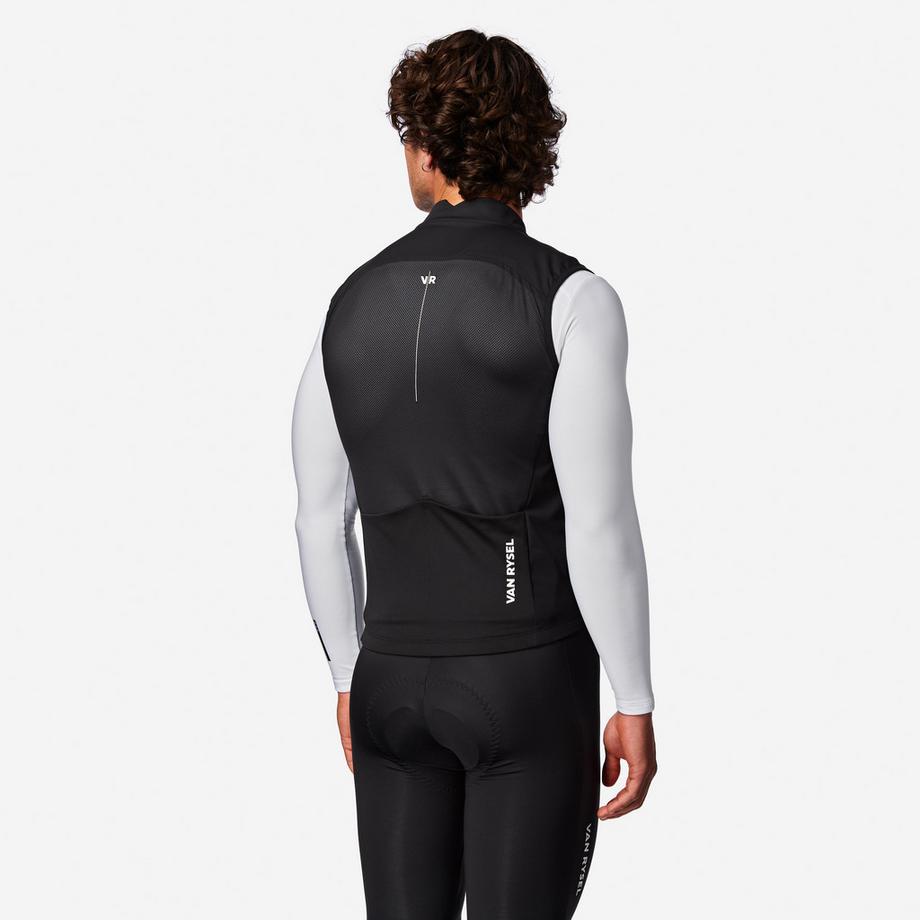 VAN RYSEL  Gilet coupe-vent de vélo de route homme, RCR noir 