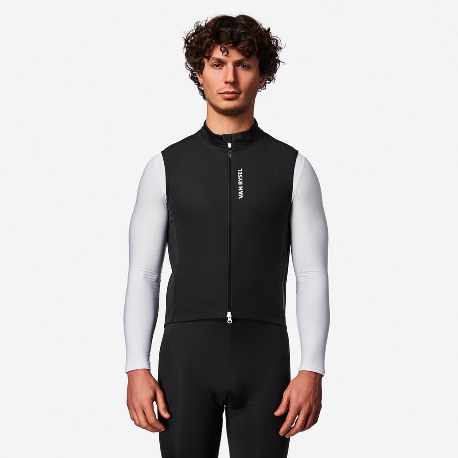 Gilet coupe-vent de vélo de route homme, RCR noir