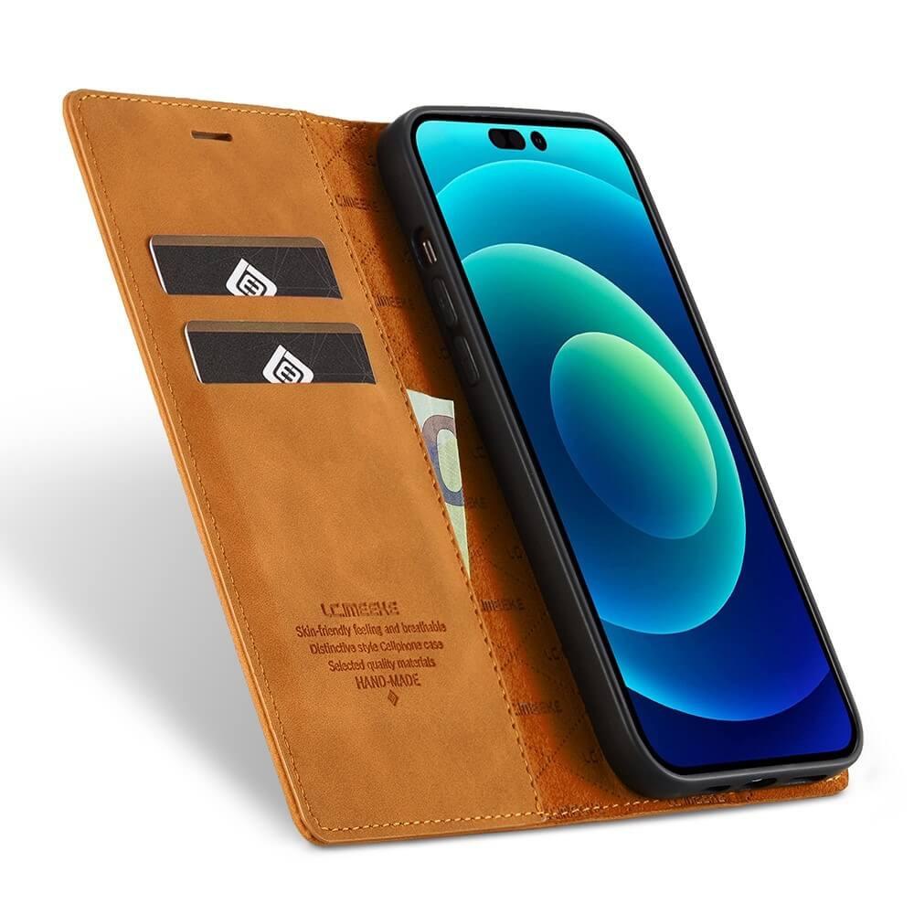 Cover-Discount  iPhone 14 Pro - Vintage Flip Case Etui 