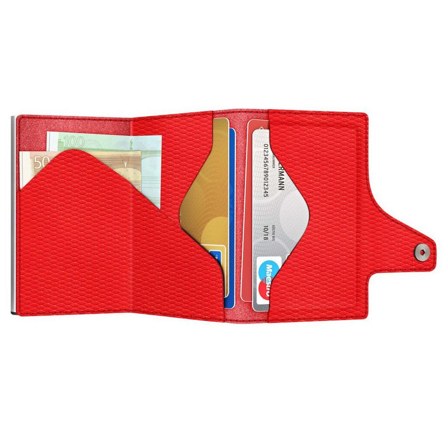 Tru Virtu Doubelwallet Click & Slide Rhombus Coral Silber  