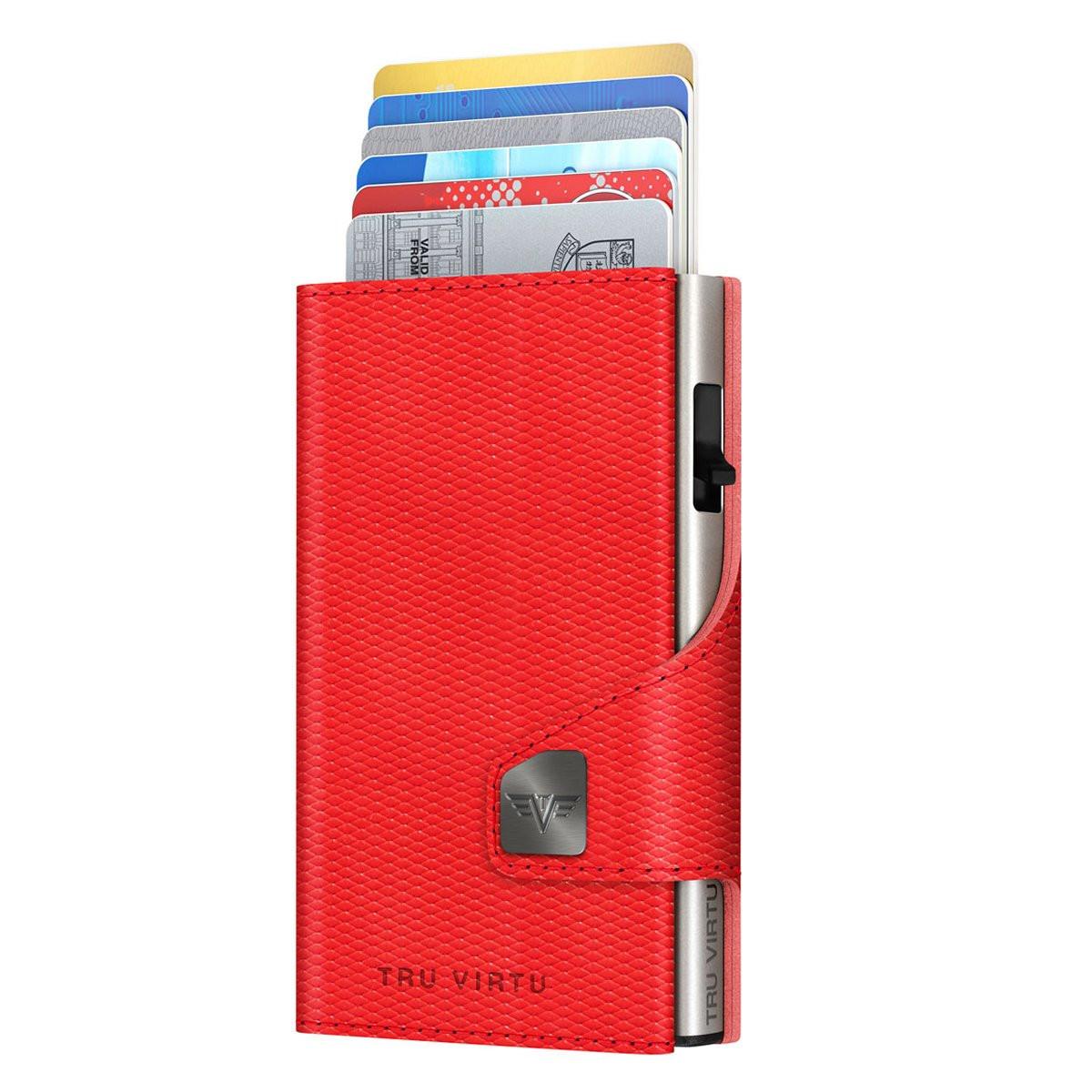 Tru Virtu  Doubelwallet Click & Slide Rhombus Coral/Silver 