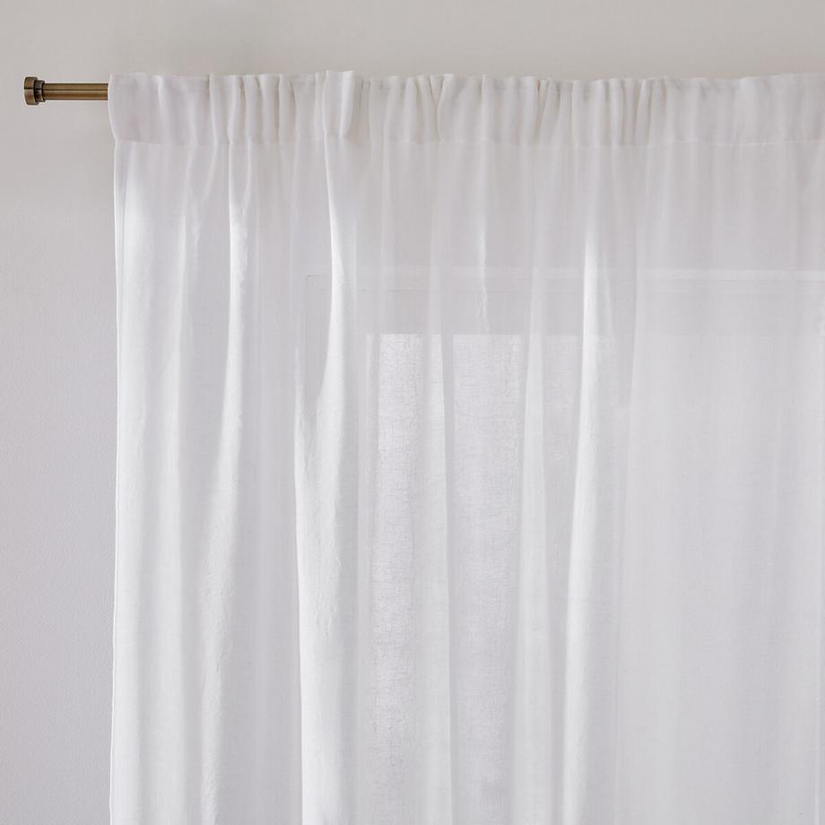 Voilage polyester et lin