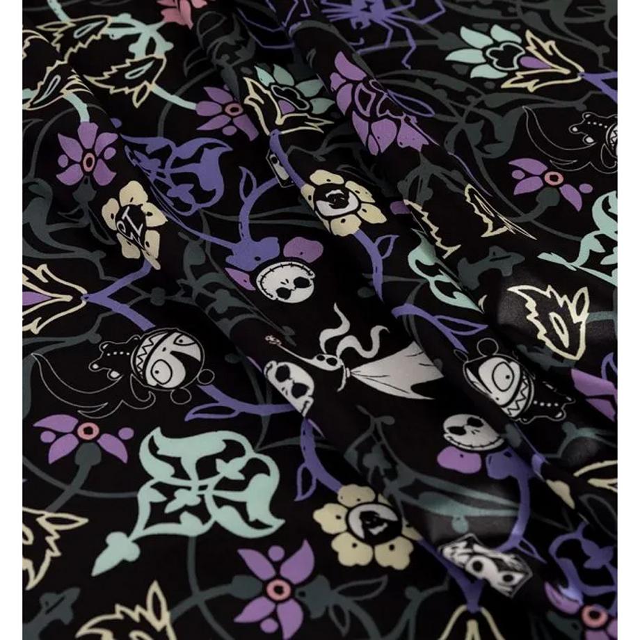 Nightmare Before Christmas Floral Satin Midirock  