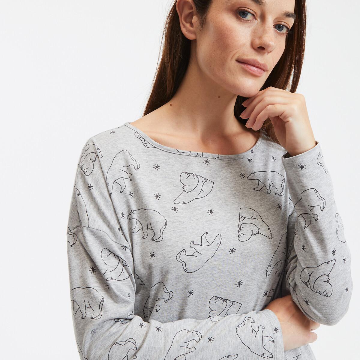 SO'HOME Pyjama Manches Longues Imprimé Ours  