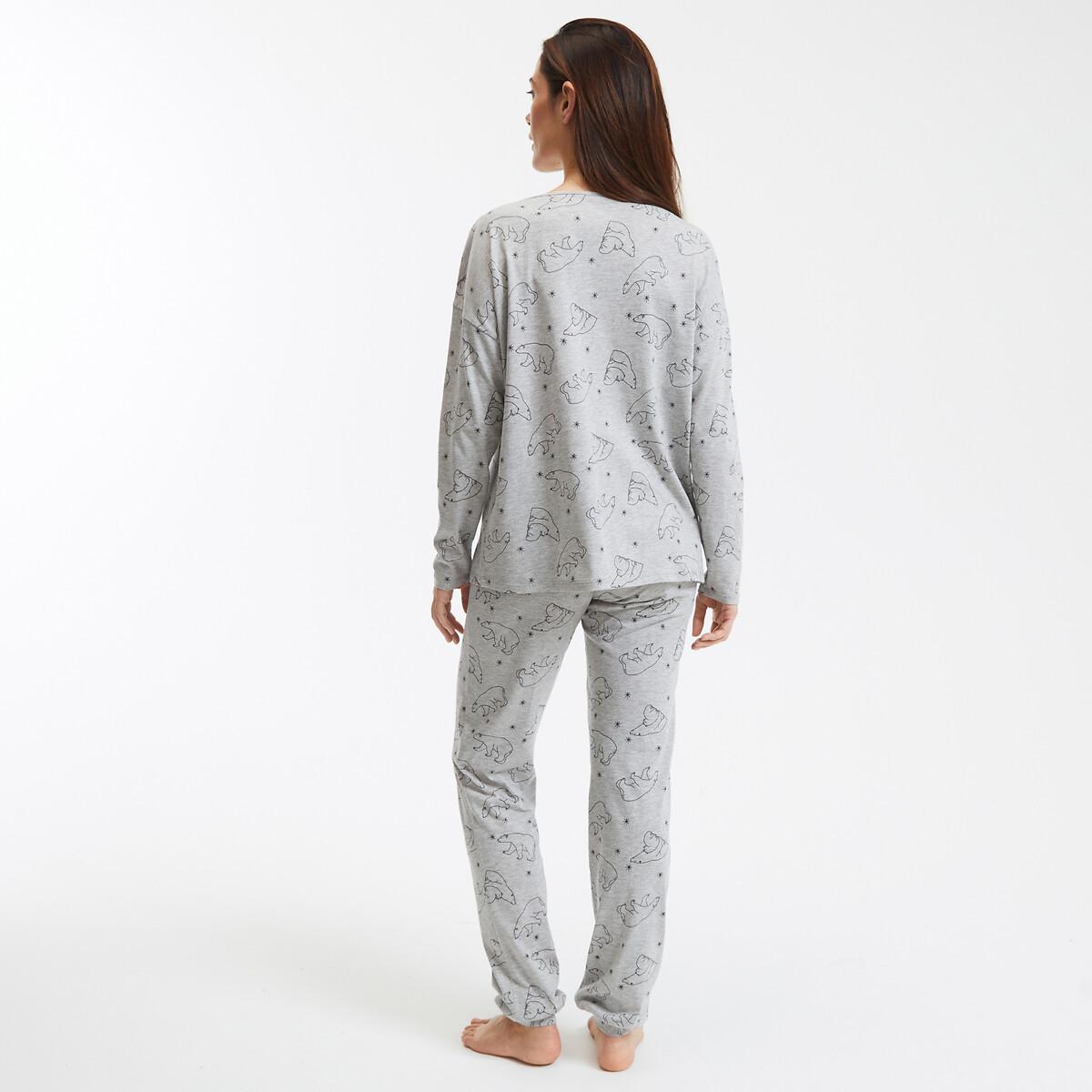 SO'HOME Pyjama Manches Longues Imprimé Ours  