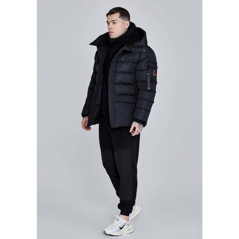 Sik Silk Parka avec capuche et fermeture éclair  