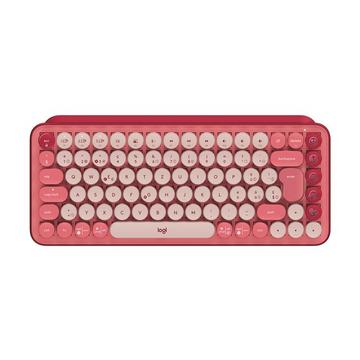 POP Keys Wireless Mechanical Keyboard With Emoji Keys Tastatur RF Wireless + Bluetooth QWERTZ Schweiz Burgund, Pink, Rose