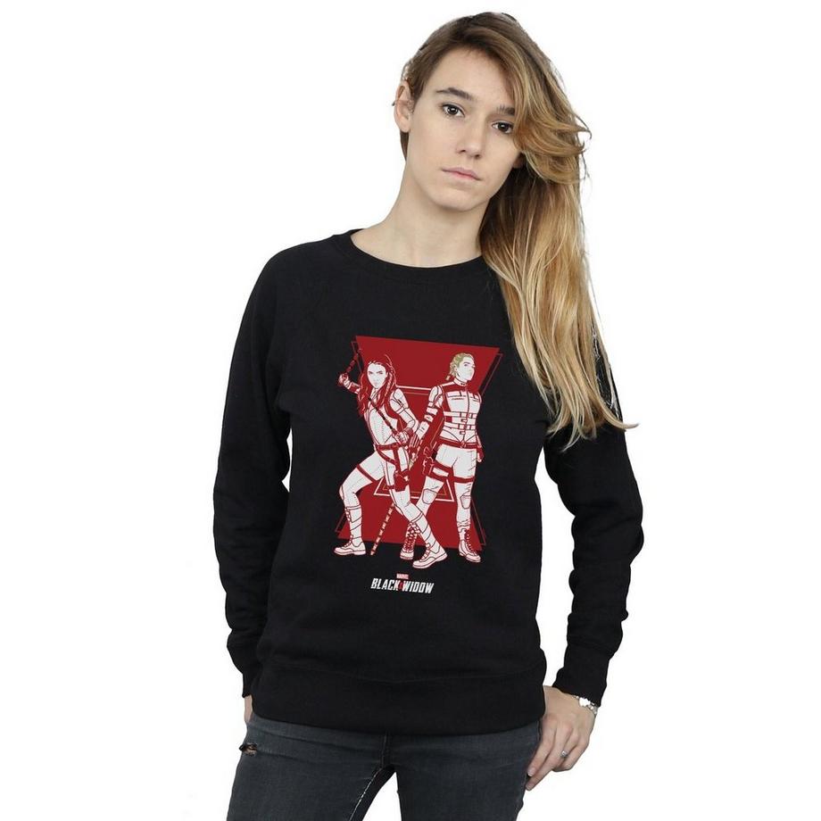 MARVEL Black Widow Duo Grafikdruck Sweatshirt  
