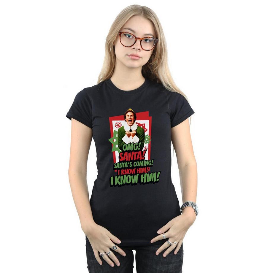 Elf OMG Santa Bedrucktes T-Shirt  