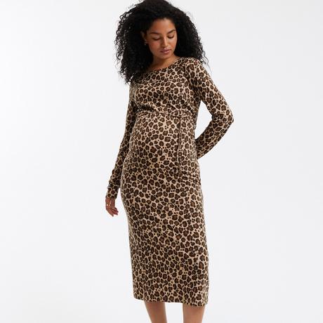 La Redoute Collections  Umstandskleid aus Jersey mit Leopardenprint 