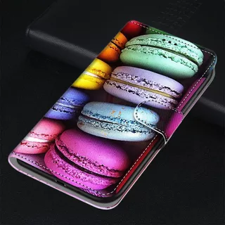 Cover-Discount  iPhone 13 Pro - Couure en cuir etui Macarons 