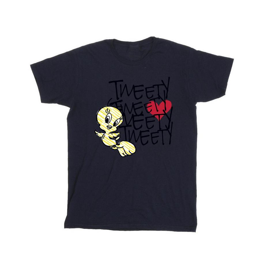 LOONEY TUNES Tweety Bird T-Shirt Stampa Grafica  