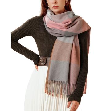 Echarpes Châles Poncho Plaid Echarpe tricotée d'hiver de haute qualité avec pompons