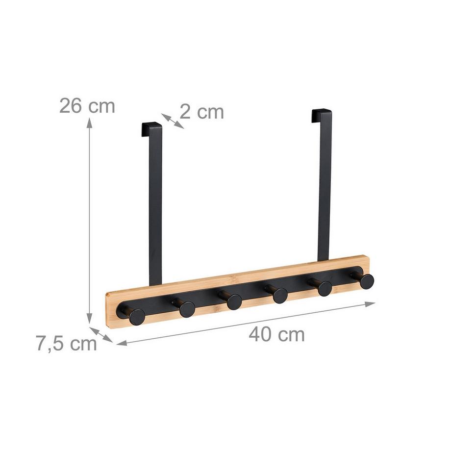 Northix Appendiabiti da porta, 6 ganci  
