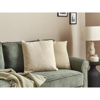 Beliani Dekokissen 2er Set aus Bouclé Klassisch LEUZEA  