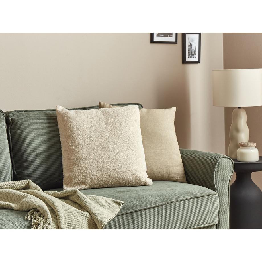 Beliani Set di 2 cuscini en Bouclé Classico LEUZEA  