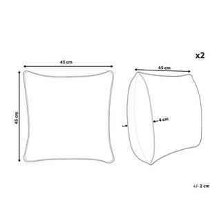 Beliani Dekokissen 2er Set aus Bouclé Klassisch LEUZEA  