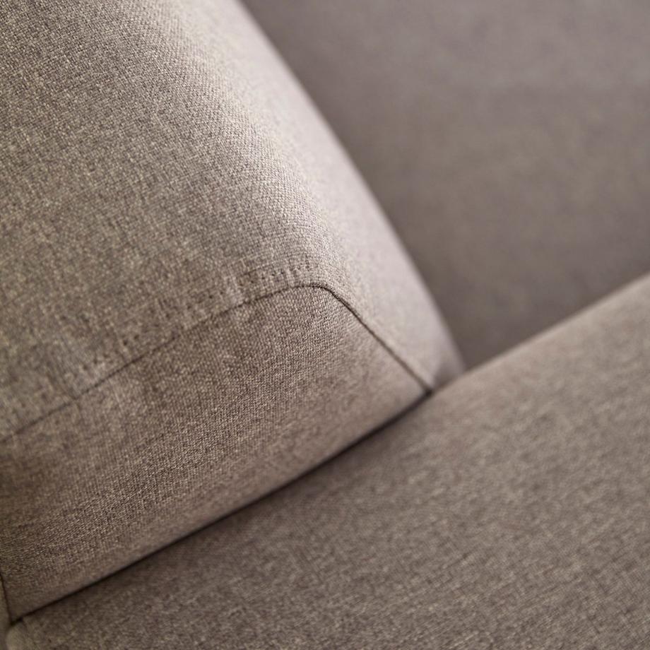 Tikamoon 2,5-Sitzer-Sofa mit taupegrauem Stoffbezug Lars  