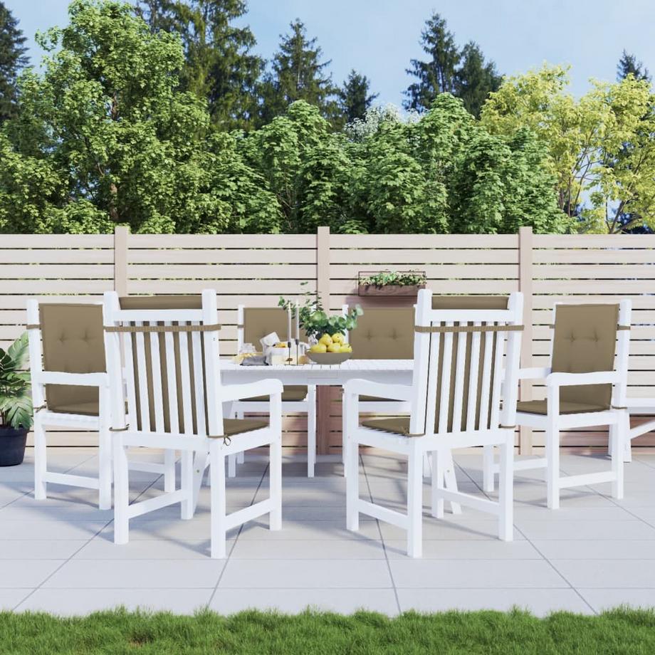 VidaXL Coussin de chaise à dossier bas tissu  