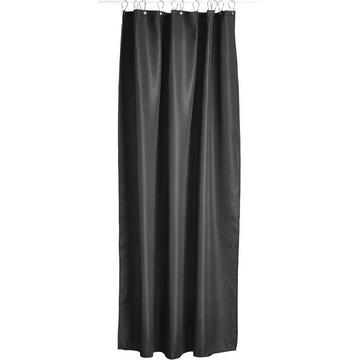 Zone Duschvorhang Lux schwarz Länge 200cm, Breite 180cm, Polyester