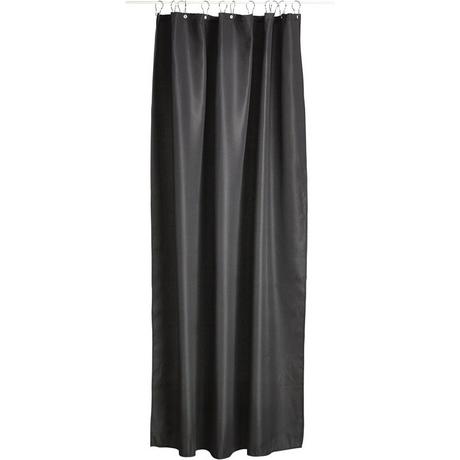 Zone Denmark Zone Duschvorhang Lux schwarz Länge 200cm, Breite 180cm, Polyester  