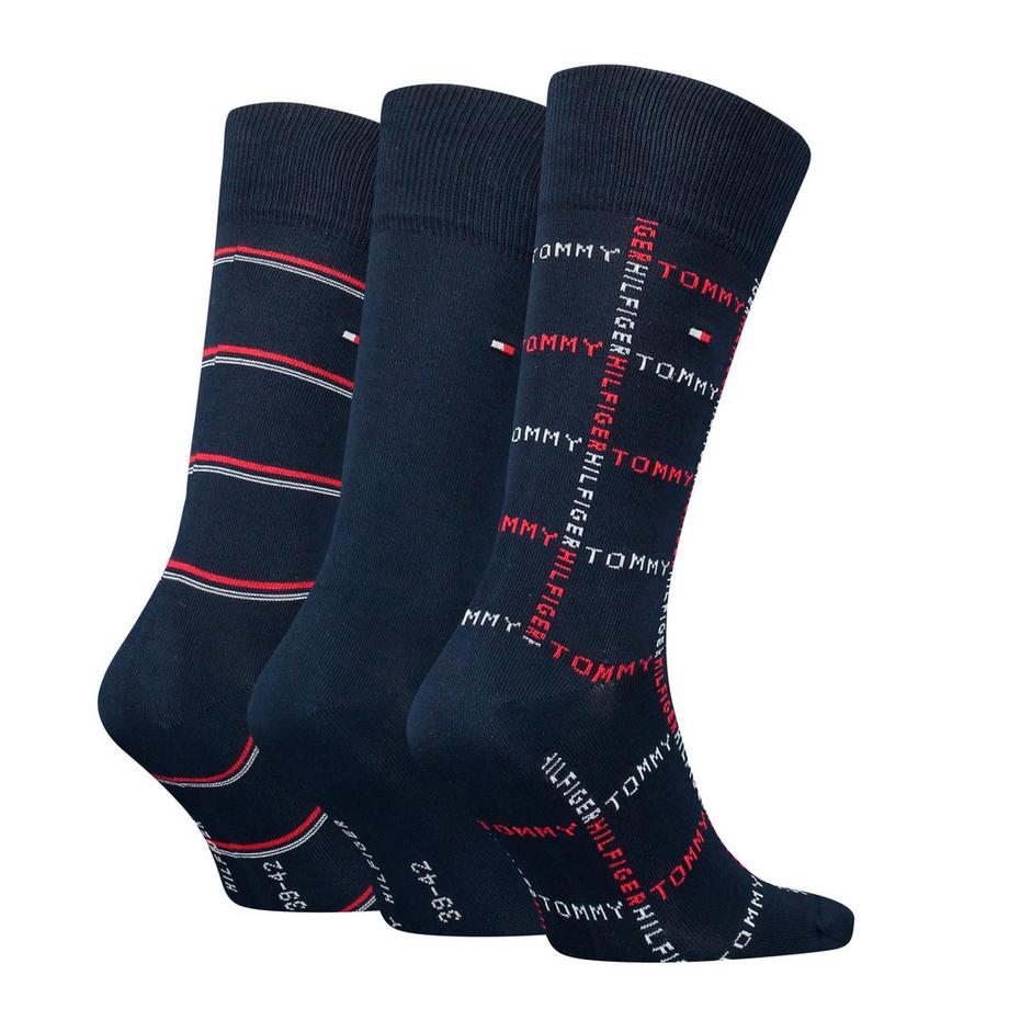 TOMMY HILFIGER Chaussettes 3 Pièces Coffret Cadeau  