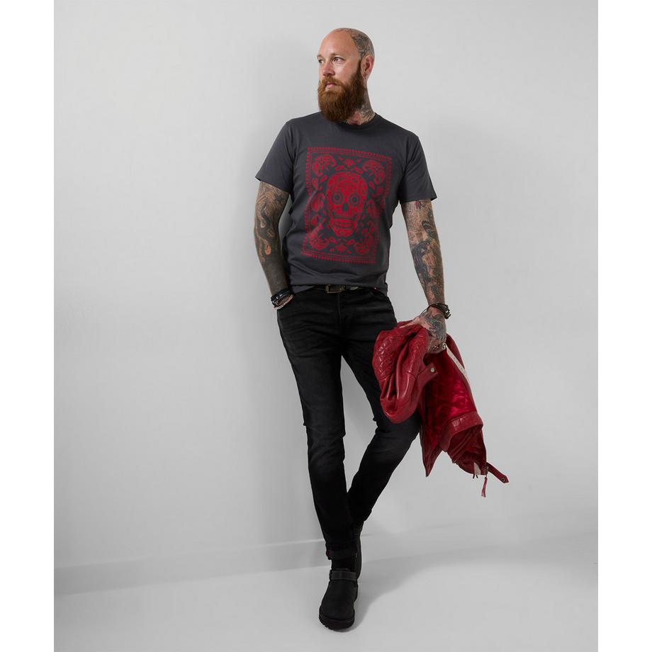 Joe Browns T-Shirt con Stampa Teschio e Sciarpa  