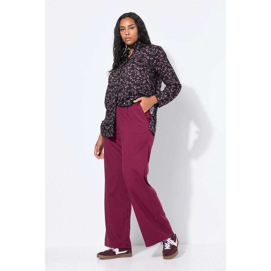 Studio Untold Wide Leg High Waist Hose teilelastischer Bund  