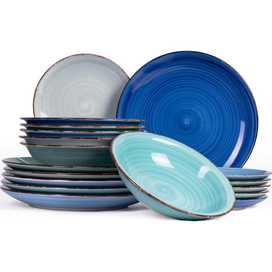 TAVOLA  Geschirrset Blue 18 Teilig 
