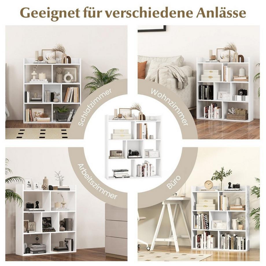 Northix Bücherregal mit 7 Würfeln  