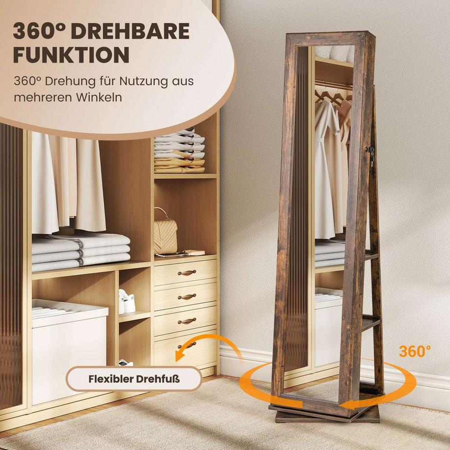 Northix 360° drehbarer Schmuckschrank  