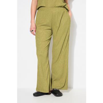Pantalon en crêpe effet brillant, coupe Wide Legs, taille élastique