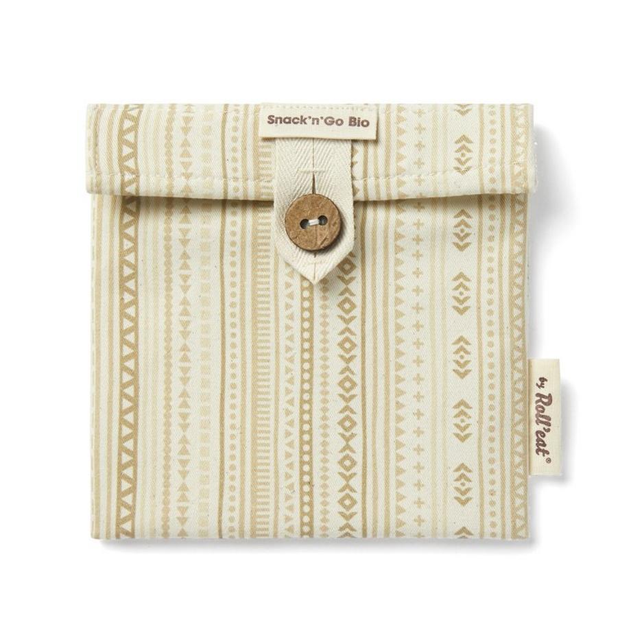 Roll'eat  Roll'eat Snack’n’Go Bio Etnia Sign Lunchpaket Baumwolle Beige, Cremefarben 