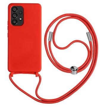 Cover Cordino Galaxy A53 5G Rossa