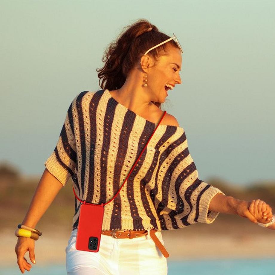 Avizar  Cover Cordino Galaxy A53 5G Rossa 