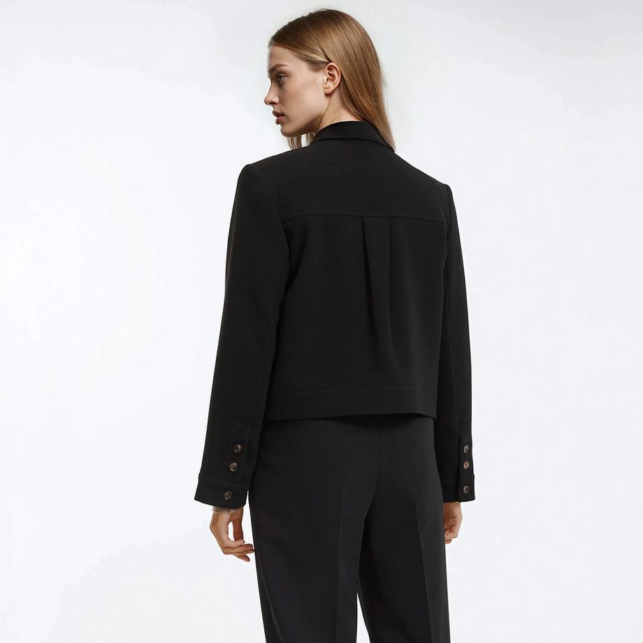 La Redoute Collections Kurze Oversize Jacke mit Knopfleiste  